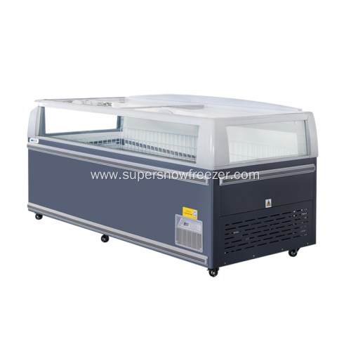 Freely combined commercial frozen food display freezer